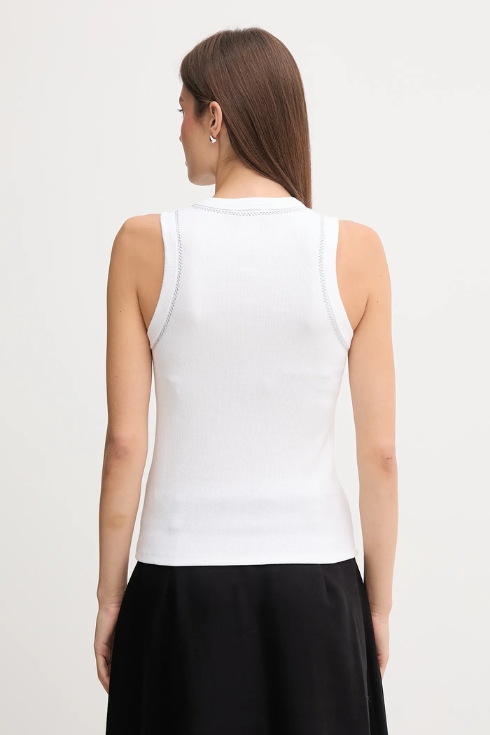 Îmbrăcăminte Dkny top DJ5T1380 alb