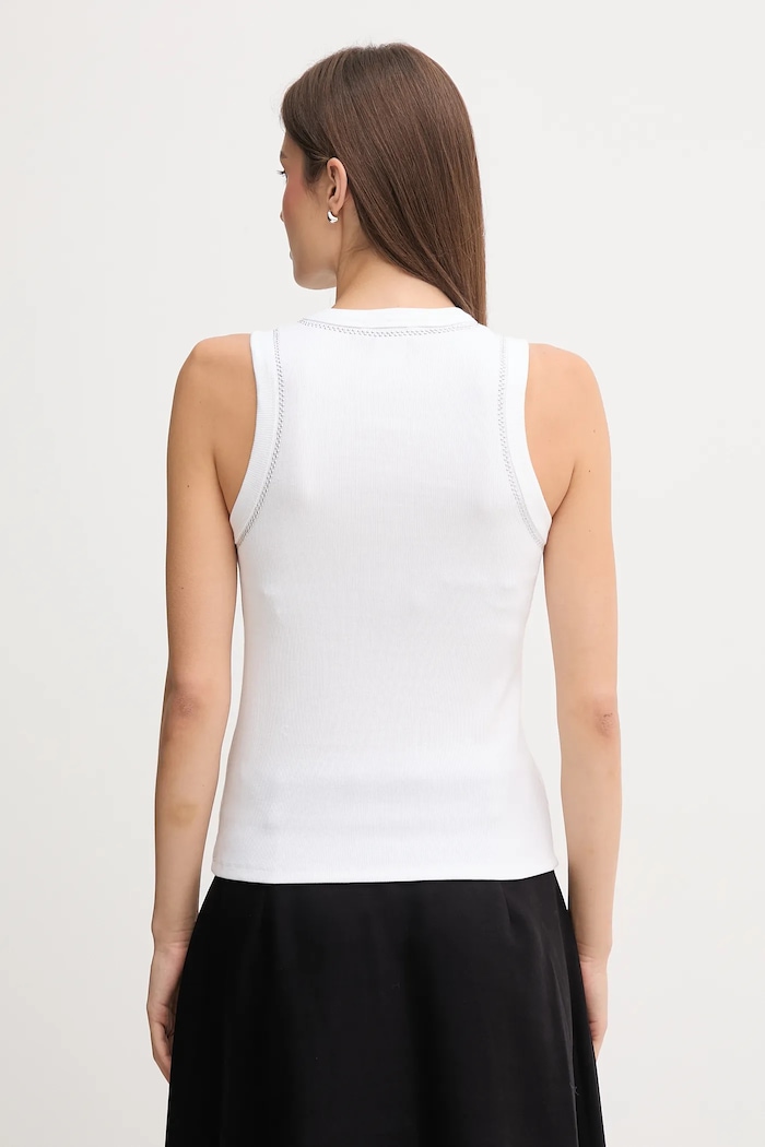 Îmbrăcăminte Dkny top DJ5T1380 alb