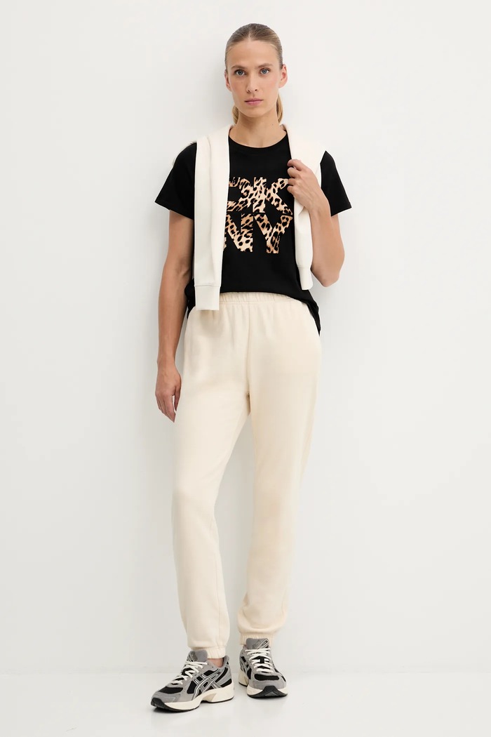 Βαμβακερό μπλουζάκι Dkny DP5T1364 μαύρο AW25