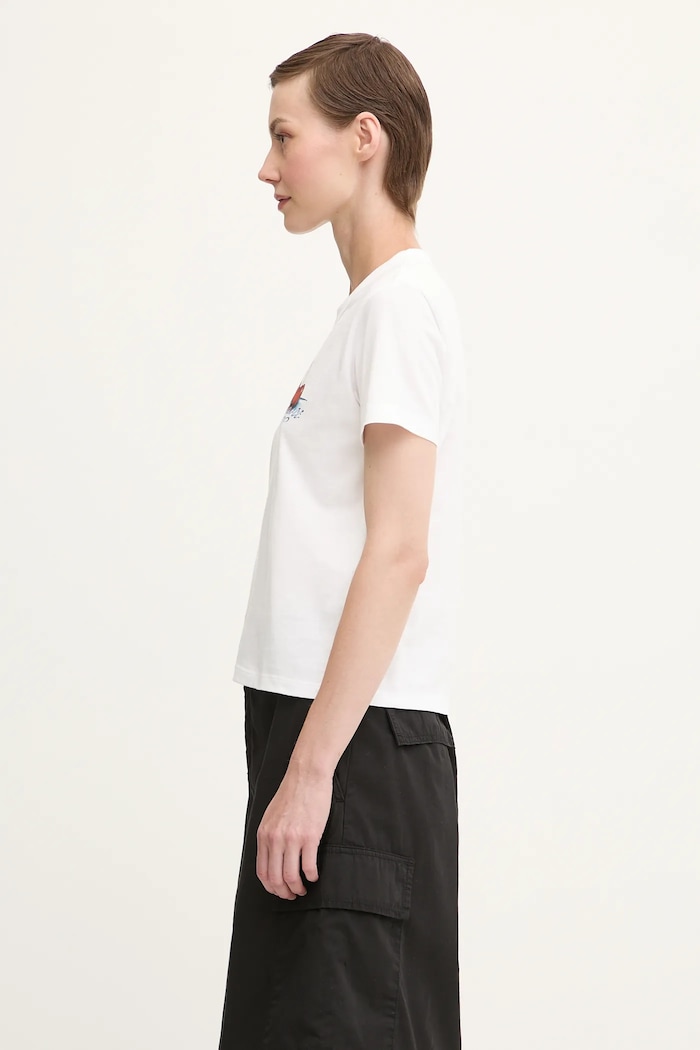 Бавовняна футболка Carhartt WIP W' S/S Jake Garcia I035258.02XX білий AW25