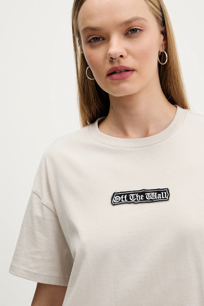 Bavlnené tričko Vans béžová VN000PRKEN91
