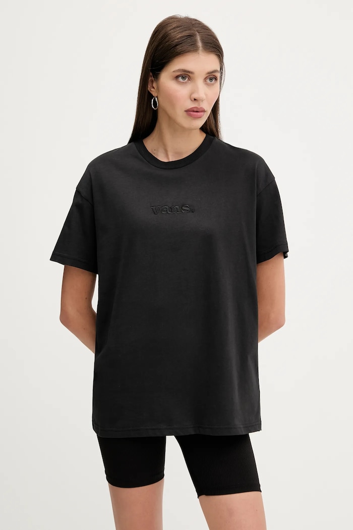Vans T-shirt bawełniany czarny VN000RANBLK1