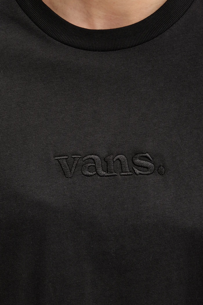 T-shirt bawełniany Vans czarny VN000RANBLK1