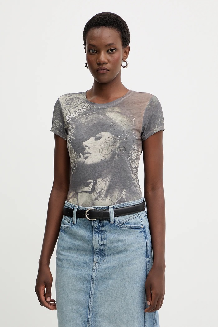 Guess t-shirt regular szary W5BI33.K37Z0