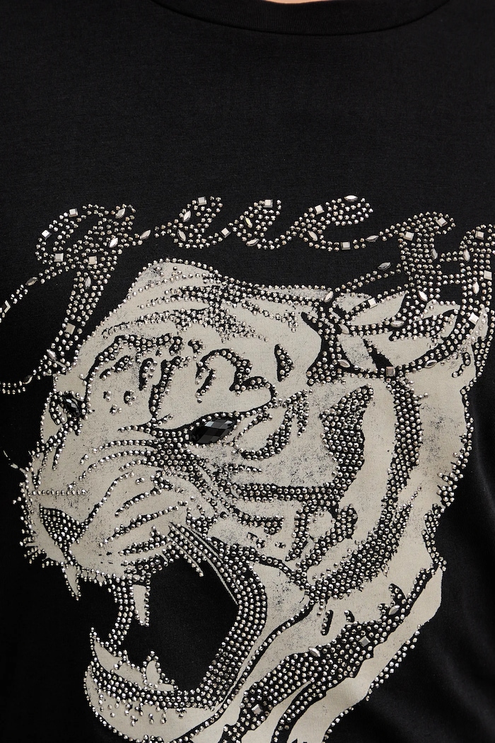 Памучна тениска Guess W5BI32.K9RM1 черен
