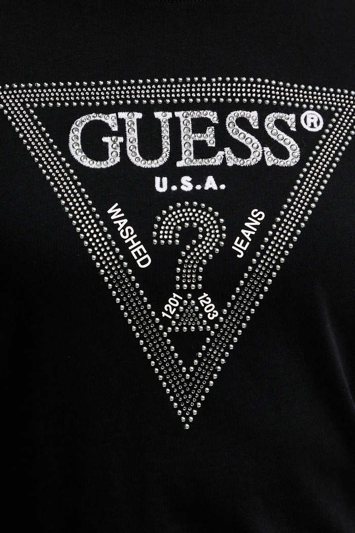 Bavlněné tričko Guess W5BI18.I3Z14 černá