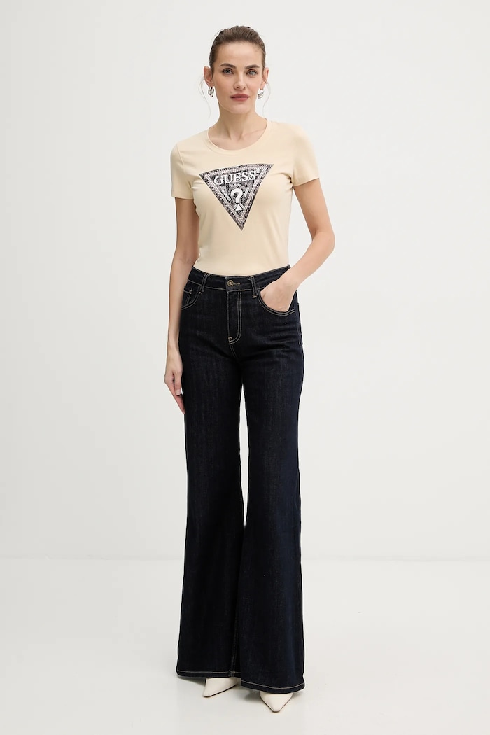 Guess tricou W5BI15.J1314 bej AW25