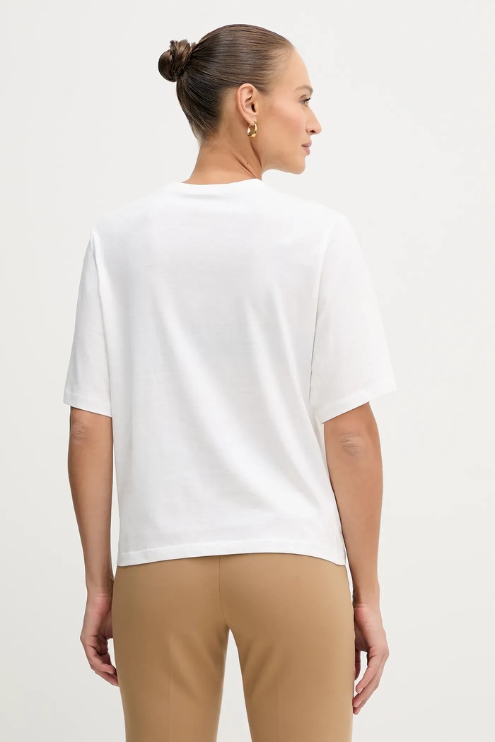 Ρούχα Βαμβακερό μπλουζάκι Sisley 3I1XL107Y μπεζ