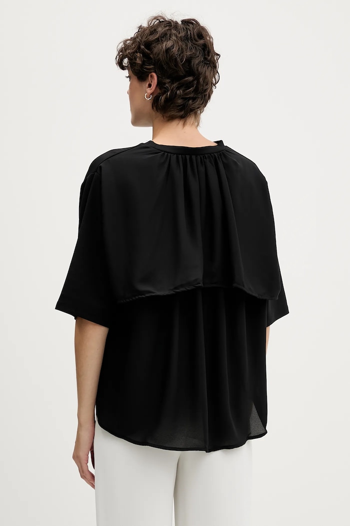 Îmbrăcăminte Sisley tricou 3JTHL1080 negru