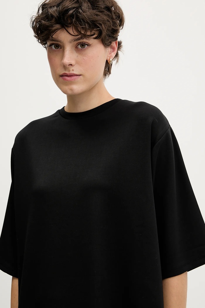 Sisley tricou negru 3JTHL1080