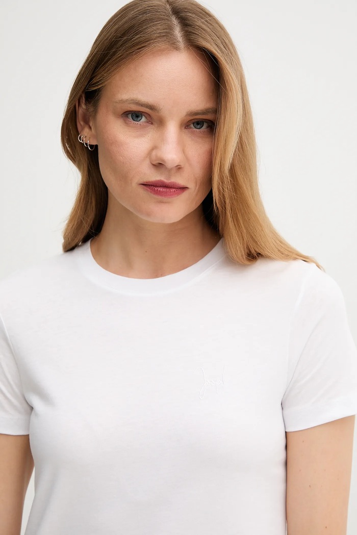 Joop! basic t-shirt γυναικείο βαμβακερό λευκό 30049367