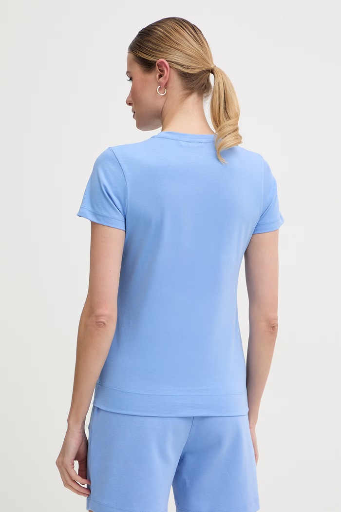Ρούχα Joop! basic t-shirt γυναικείο βαμβακερό 30049367 μπλε