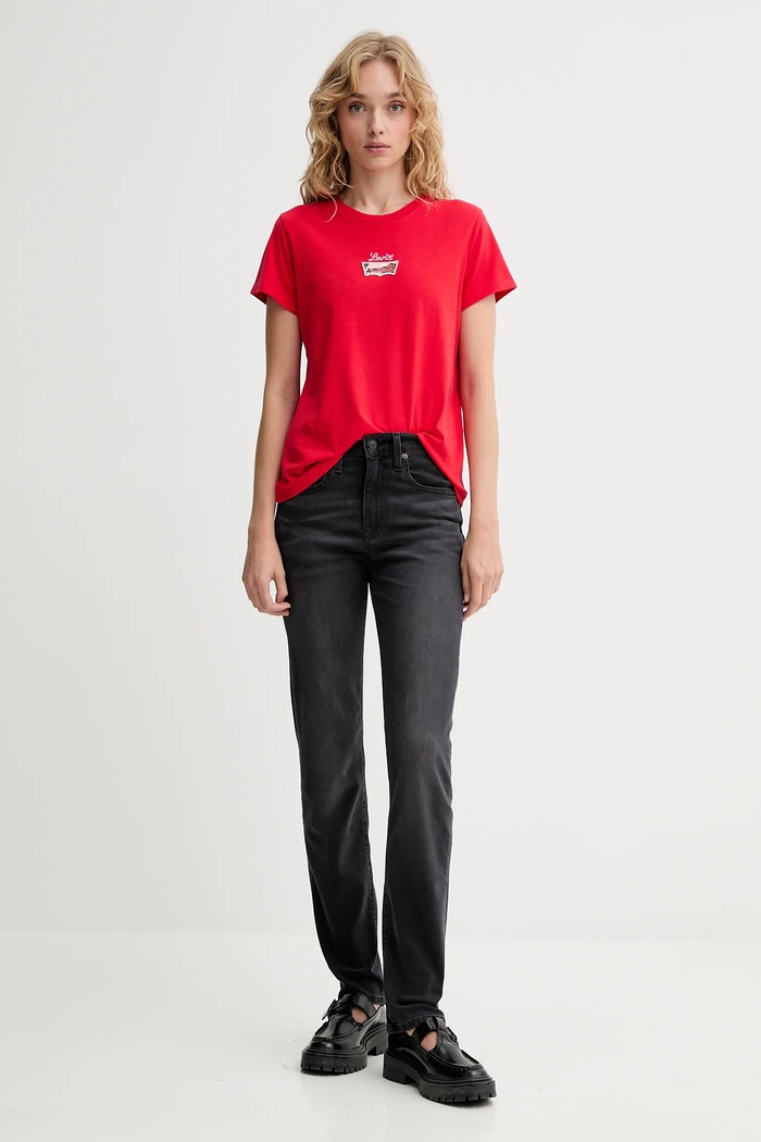 Bavlnené tričko Levi's 17369.3167 červená AW25