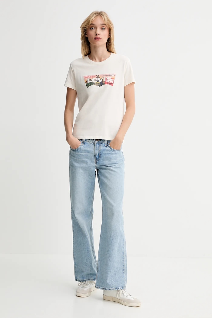 Bavlnené tričko Levi's 17369.3186 béžová AW25