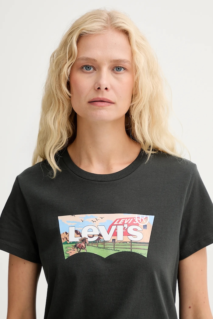 Levi's pamut póló szürke 17369.3187