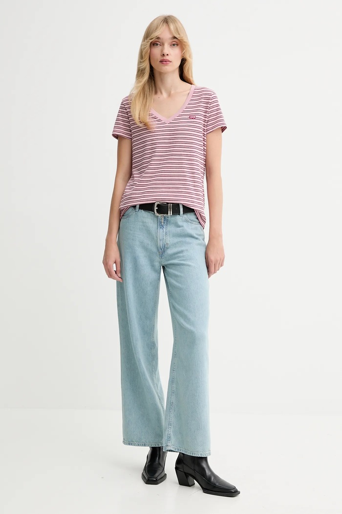 Levi's t-shirt bawełniany 85341.0123 różowy AW25