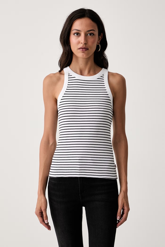 Levi's τοπ γυναικείο βαμβακερό ESSENTIAL RACER λευκό A3381