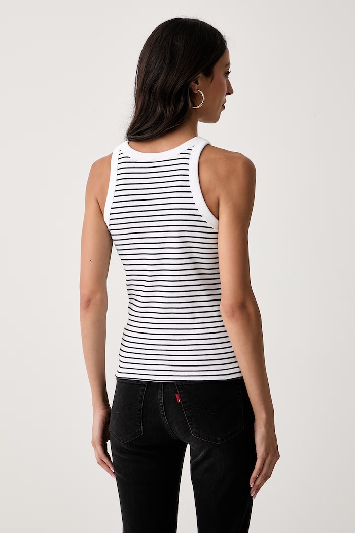 Ρούχα Levi's τοπ γυναικείο βαμβακερό ESSENTIAL RACER A3381 λευκό