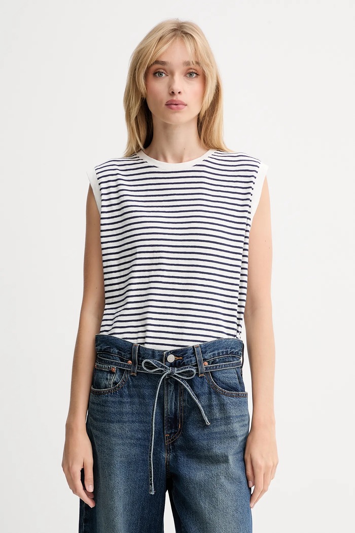 Levi's pamut top pamut sötétkék A8794.0018