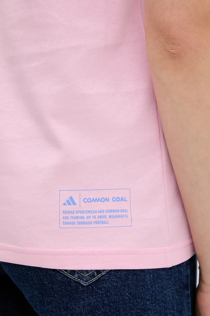 adidas t-shirt bawełniany House of Tiro JV8524 różowy