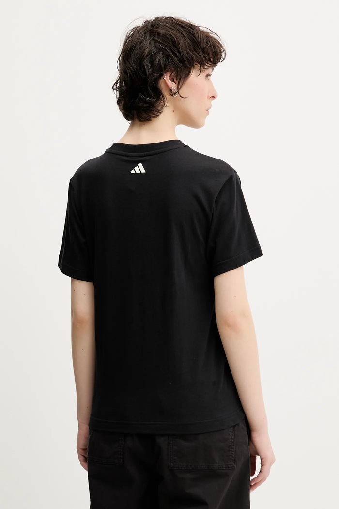 Bavlněné tričko adidas x Farm Rio JV8609 černá AW25