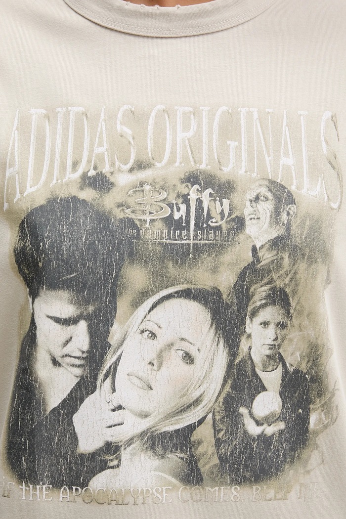 adidas Originals t-shirt bawełniany 20th Century Fox Disney JX1282 beżowy