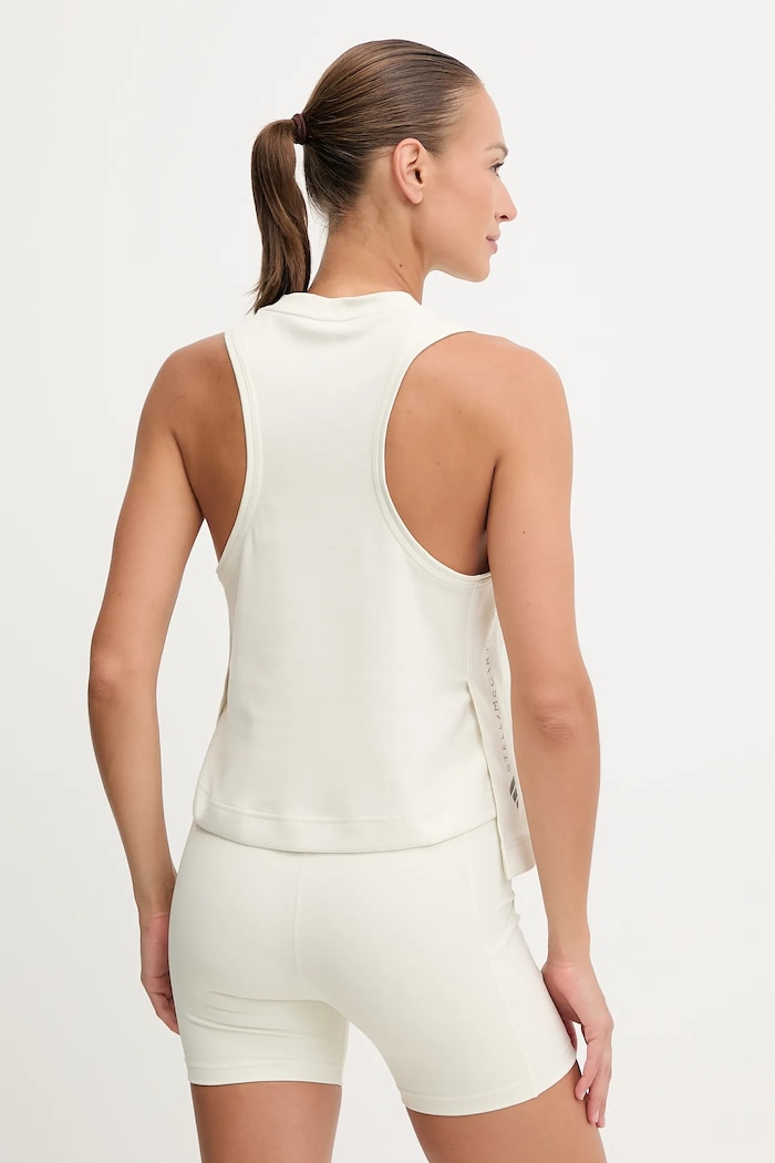Odzież adidas by Stella McCartney top treningowy JW4479 beżowy