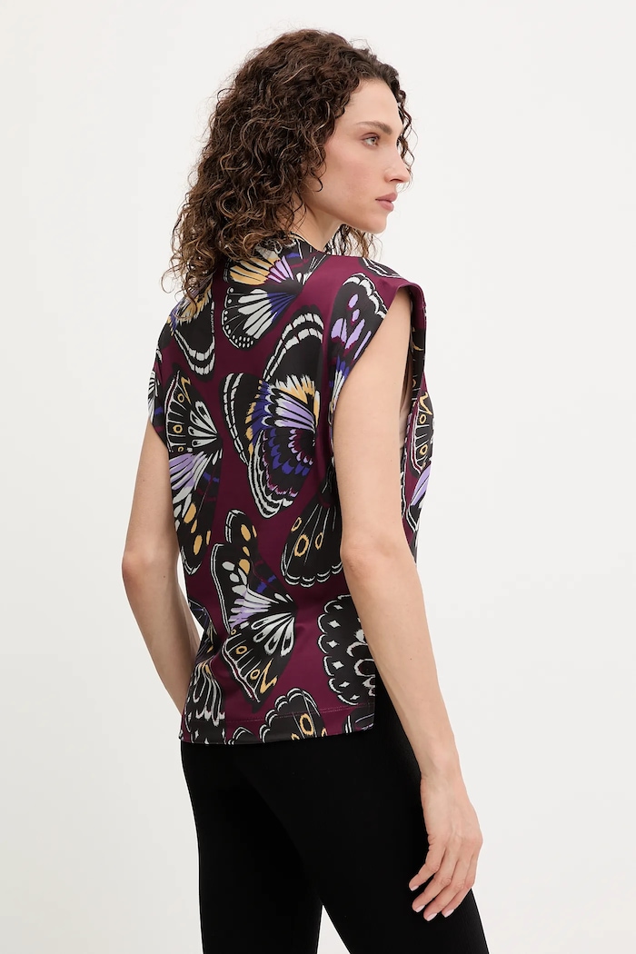 Îmbrăcăminte adidas Performance top de antrenament x Farm Rio KB5567 burgundia