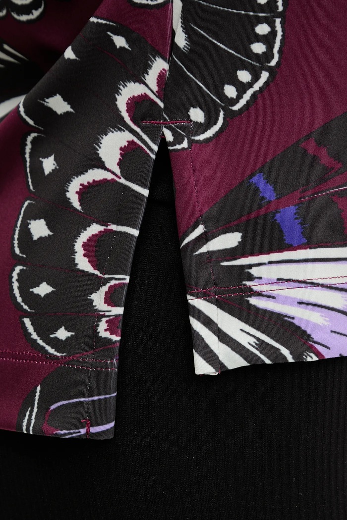 adidas Performance top de antrenament x Farm Rio KB5567 burgundia