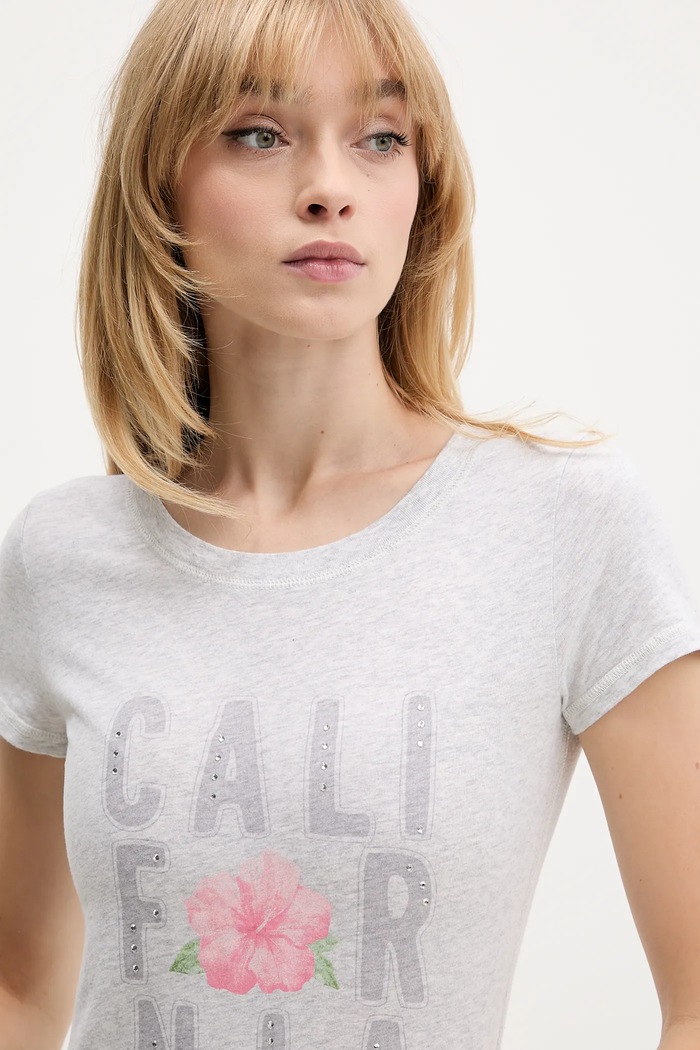 Bavlnené tričko Hollister Co. sivá KI357.5016.112