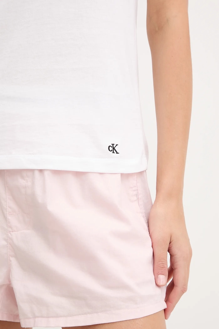 T-shirt bawełniany 3-pack Calvin Klein Underwear LV00QS7485 biały