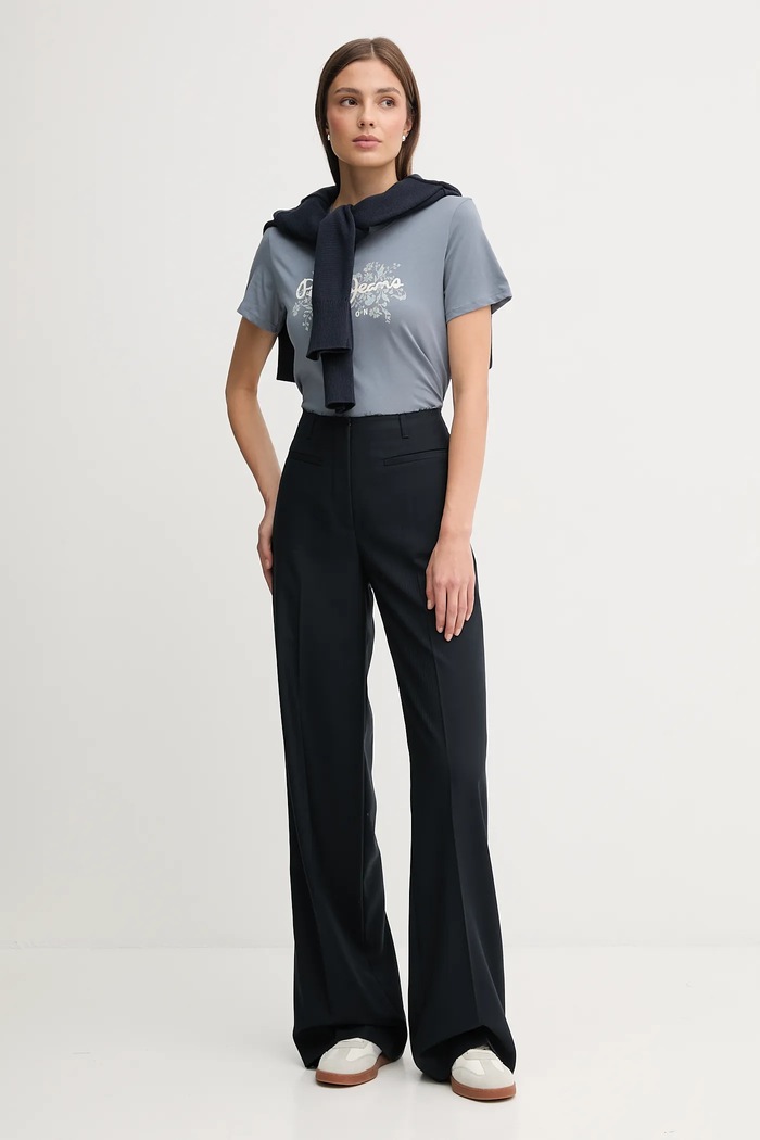 Pepe Jeans tricou din bumbac PL5000049 albastru AW25