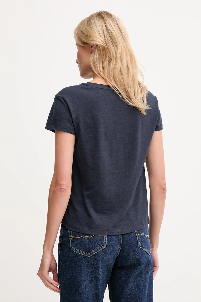 Oblečenie Bavlnené tričko Pepe Jeans PL5000045 tmavomodrá
