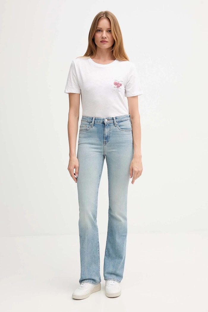 Bavlnené tričko Pepe Jeans PL5000021 biela AW25