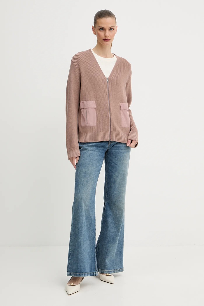 Bavlněné tričko Twinset 252TP2057 béžová AW25