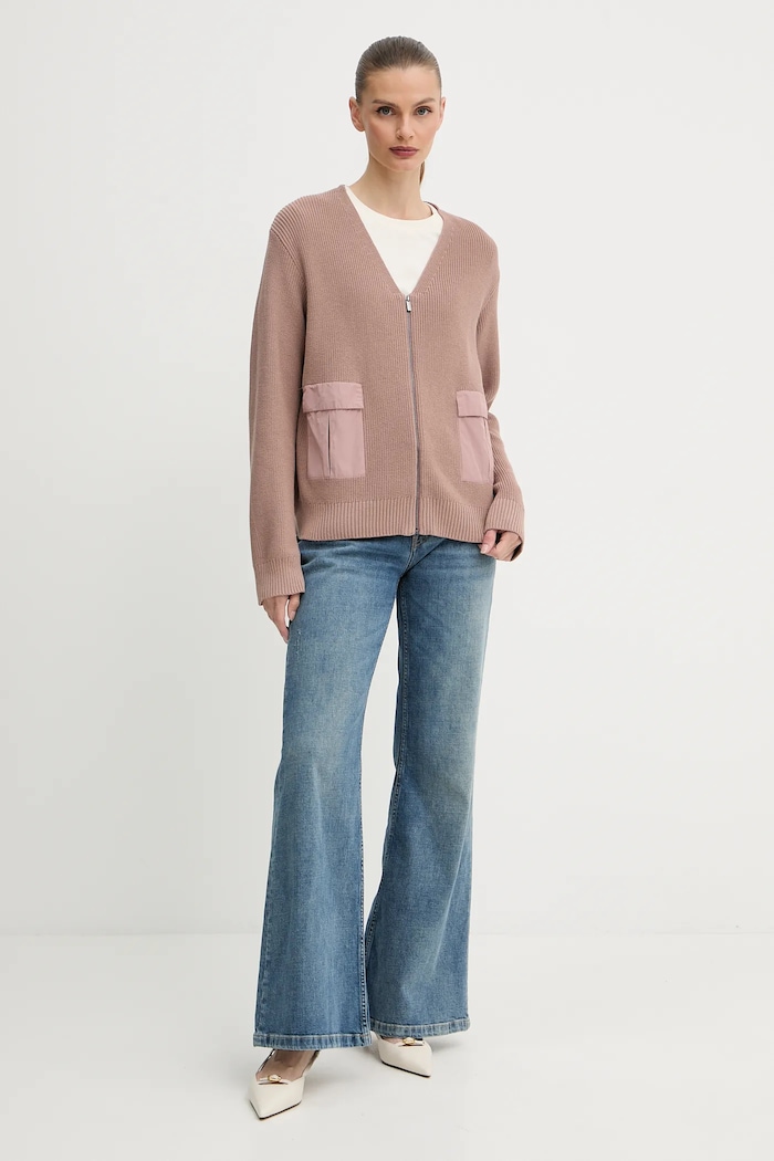 Bavlněné tričko Twinset 252TP2057 béžová AW25
