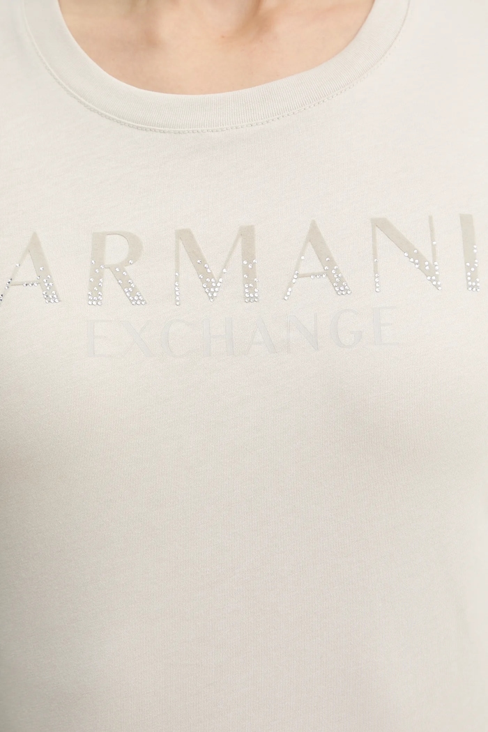 Bavlnené tričko Armani Exchange XW001351.AF17172 béžová