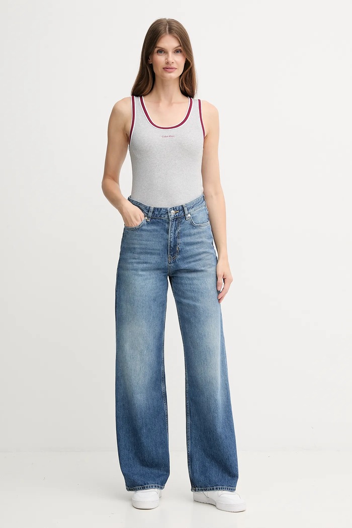 Top Calvin Klein Jeans LV047D200G sivá AW25
