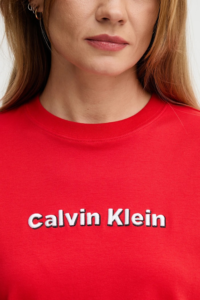 Bavlněné tričko Calvin Klein Jeans LV047D205G červená