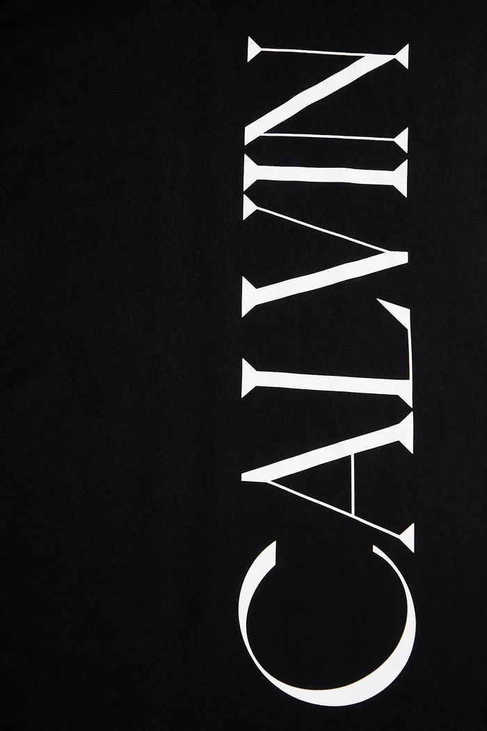 Памучна тениска Calvin Klein Jeans LV047D206G черен