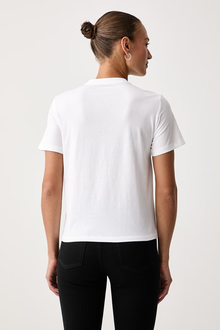 Calvin Klein Jeans T-shirt damski bawełniany LV047D873G biały SS26