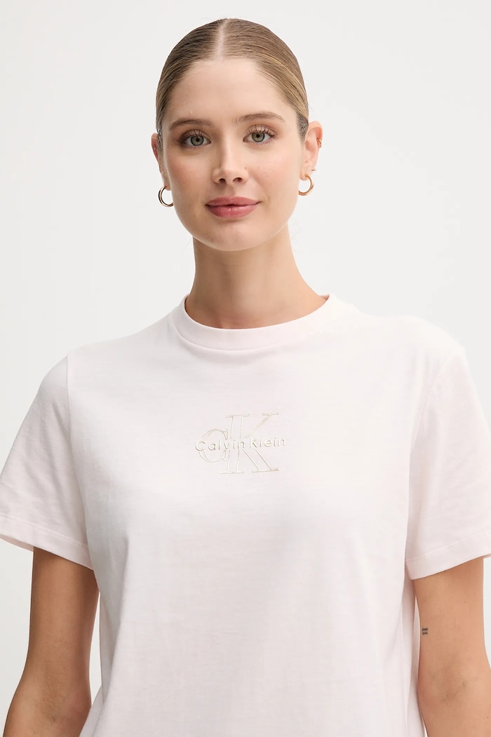 Calvin Klein Jeans tričko dámske bavlnené ružová LV047D873G