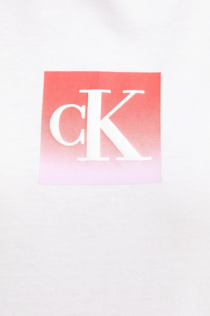 Calvin Klein Jeans tricou din bumbac LV047D874G alb