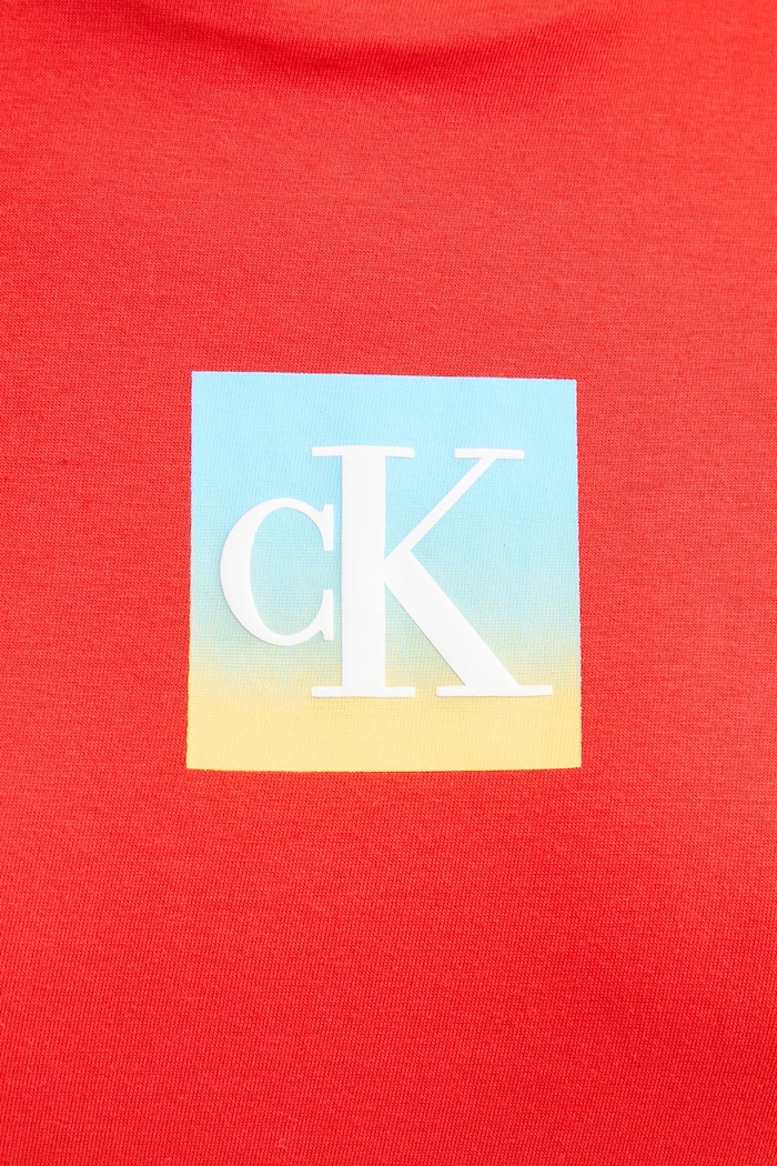 Bombažna kratka majica Calvin Klein Jeans Calvin Klein Jeans rdeča LV047D874G