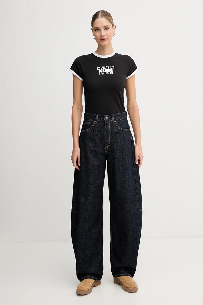 Calvin Klein Jeans t-shirt LV047D208G czarny AW25