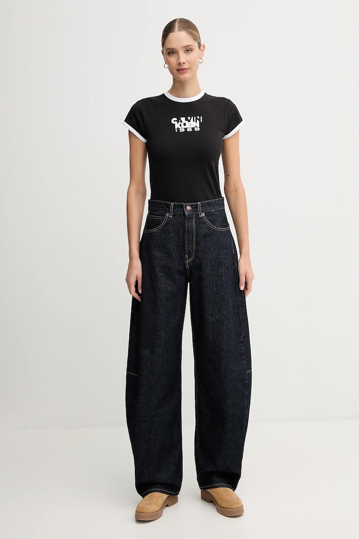 Calvin Klein Jeans t-shirt LV047D208G czarny AW25