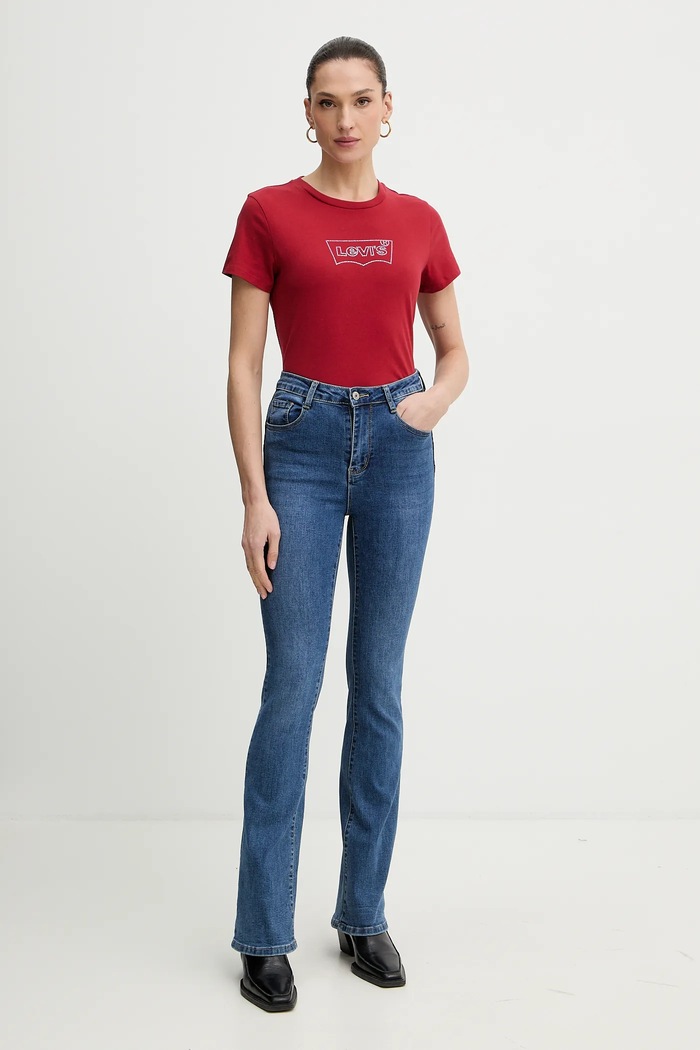 Bavlněné tričko Levi's 17369.3310 červená AW25