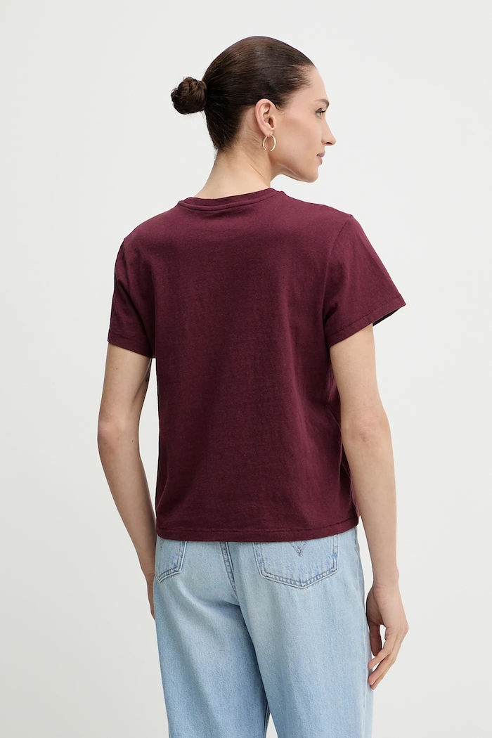 Oblečení Bavlněné tričko Levi's A2226.0116 burgundské