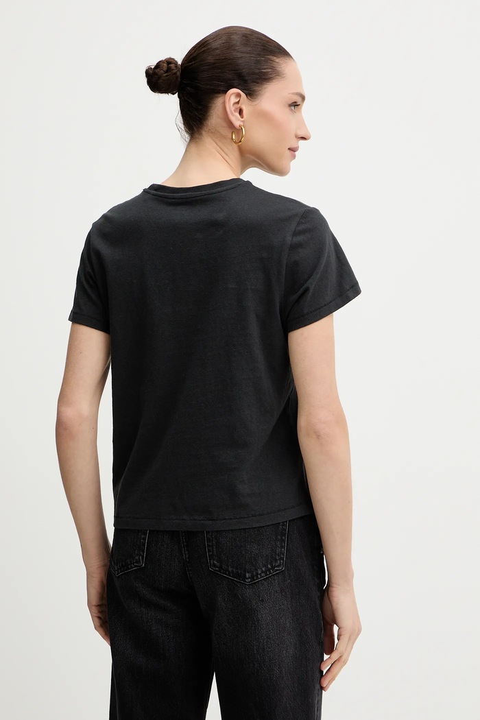 Ρούχα Βαμβακερό μπλουζάκι Levi's A2226.0120 μαύρο