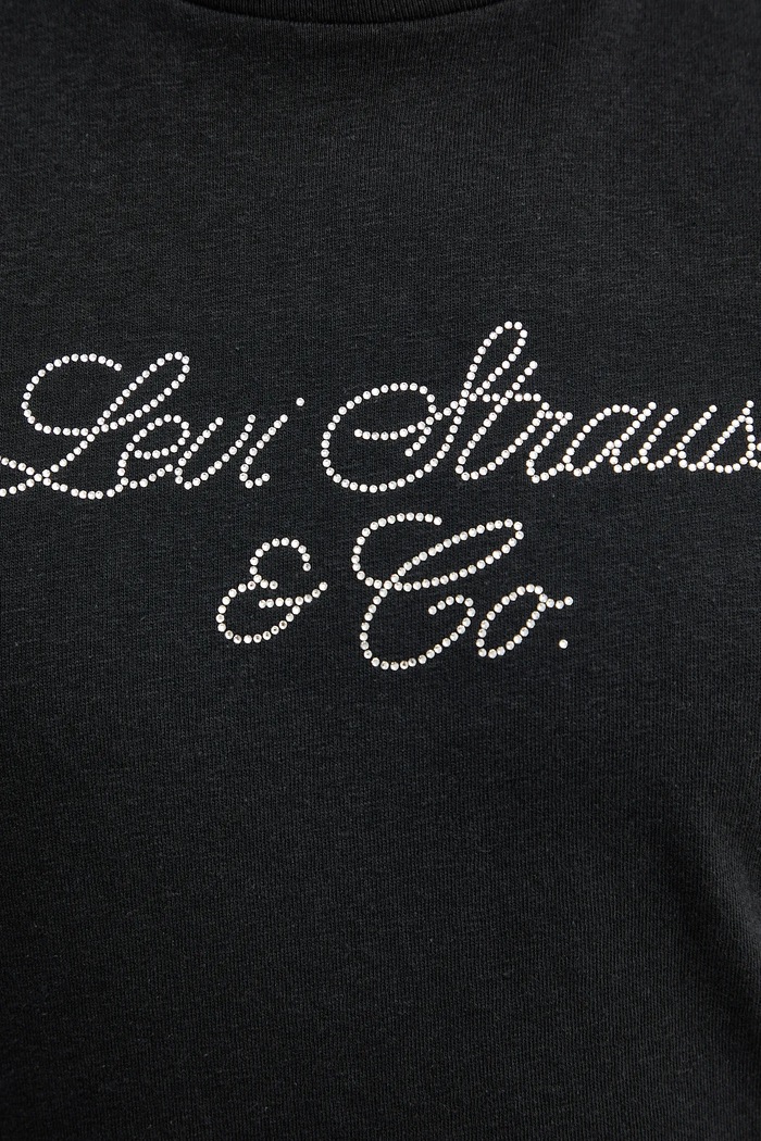 Βαμβακερό μπλουζάκι Levi's μαύρο A2226.0120